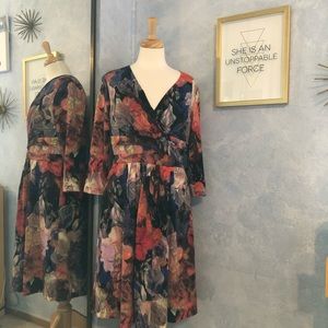 Adrianna Papell Faux Wrap Dress